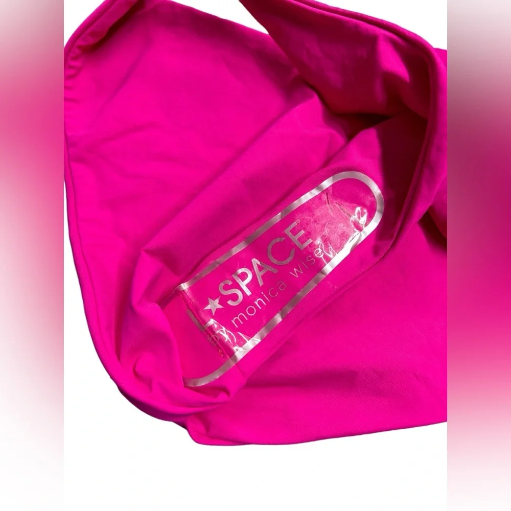 L*SPACE womens hot pink Camacho full coverage swim bikini bottoms size L NWT